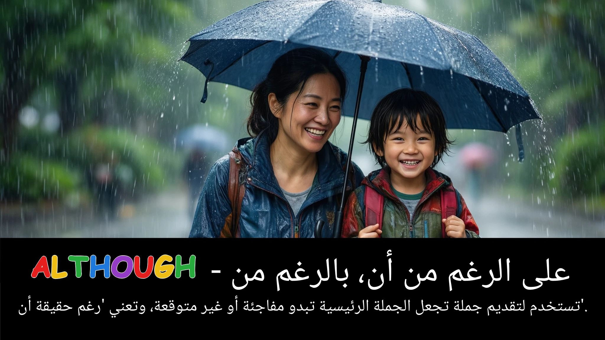 Arabic Illustration for although